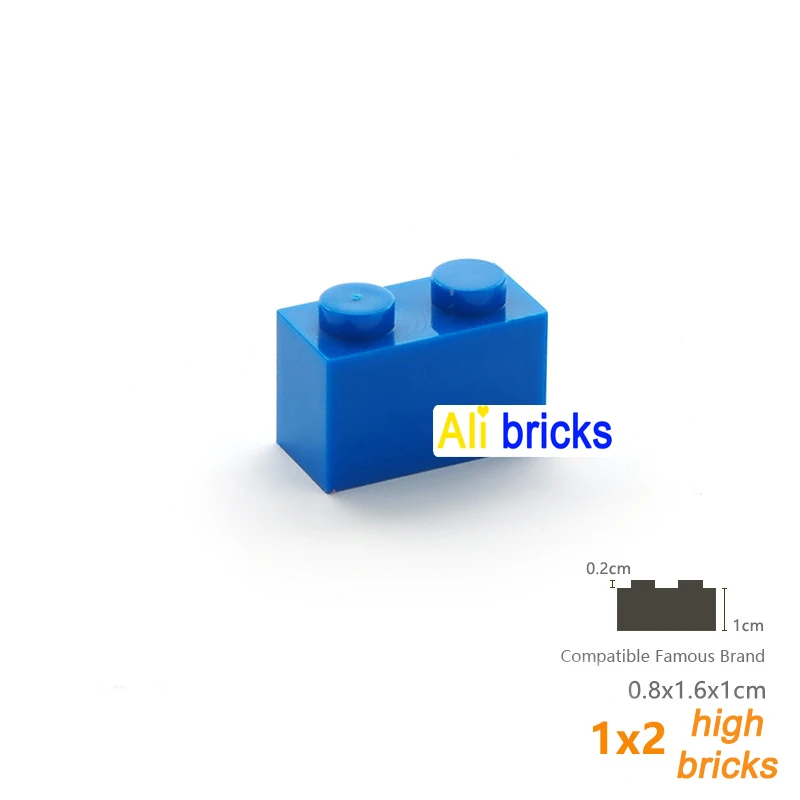 500pcs 1x2 Dots DIY Building Blocks Thick Figures Bricks Educational Creative Plastic Toys for Childrens Compatible With 3004