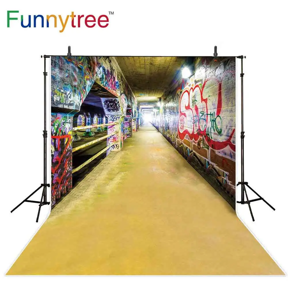 Funnytree Bridge Street view Photography props background graffiti 3D wallpaper photo studio Backdrop photophone photocall floor