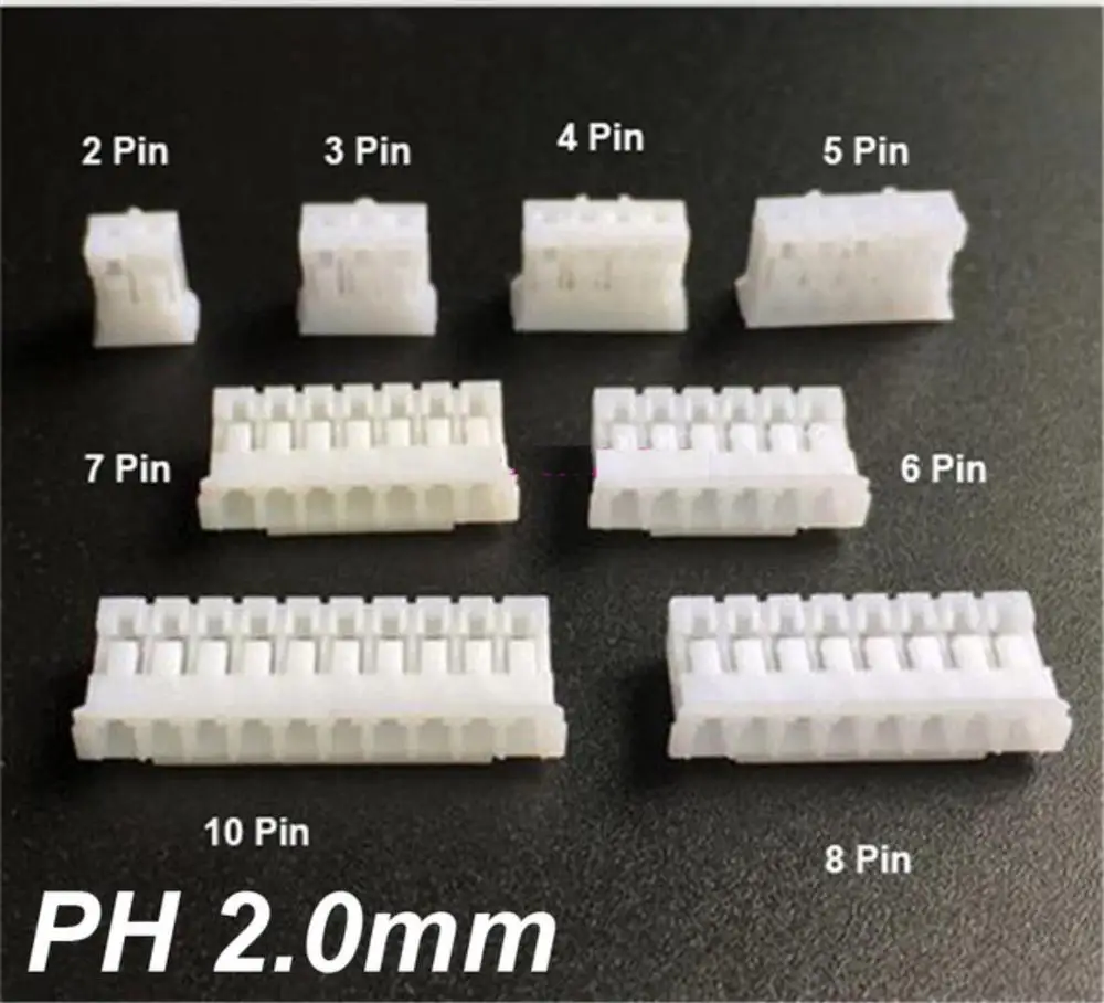 PH2.0 2p/3p/4/5pin 2.0mm Pitch Male JST Connector Wire Connectors Adaptor PH 2.0mm Spacing Connector with terminals