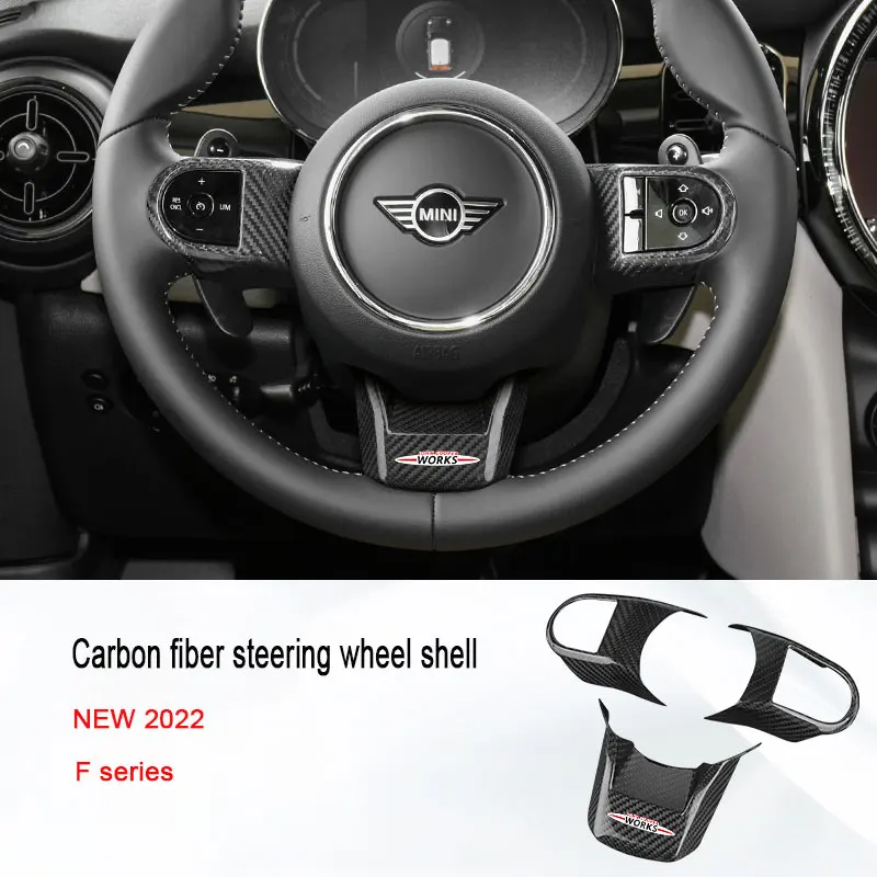 

Car Steering Wheel panel Decoration Cover Trim Frame Sticker For 2022 MINI Cooper F54 F55 F56 F57 F60 Modification Accessories