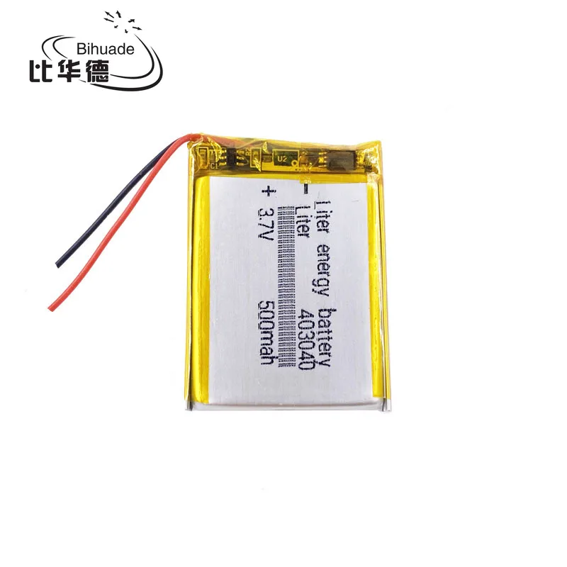 Bateria litowo-polimerowa 3,7 V 043040 403040 500mAh MP3 MP4 GPS Bateria litowa Bluetooth mały stereo bluetooth GPS