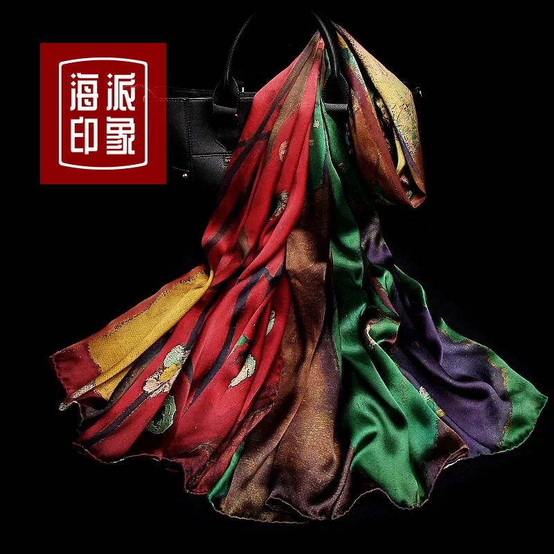 

★Shanghai impression long heavy silk towel silk scarf 100% mulberry silk in hangzhou silk gift blockbuster silk