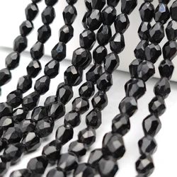 Waterdrop Faceted Black Crystal Beads Teardrop Shape Glass Loose Beads 3x5 5x7 8x11mm DIY for Making Jewelry Bracelet Necklace