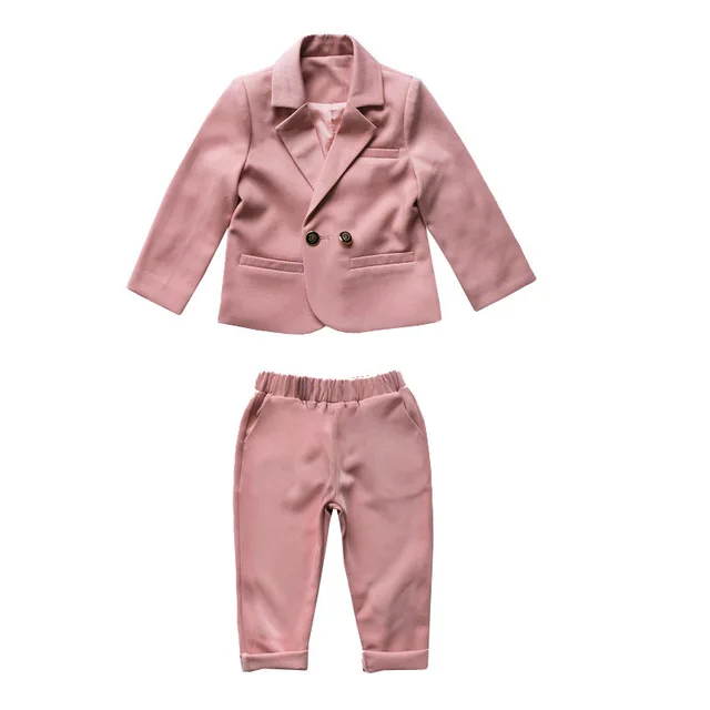 Korea Boys Formal Jacket+Pants 2Pcs Clothing Set Gentleman Kids Performance Tuxedo Dress Children Enfant Wedding Evening Suit