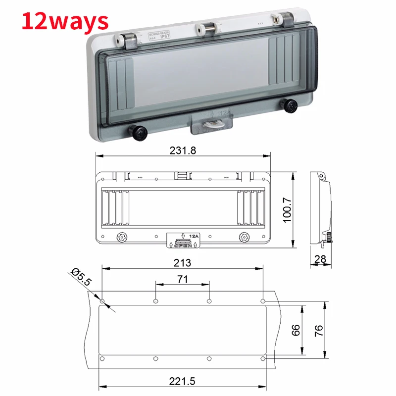Stroomonderbreker Transparante Waterdichte Doos Venster Verdeelkast Beschermen Venster Cover Monitor Observatie Raam Schakelaar Ip67