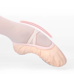 Zapatillas de Ballet de lona para mujer, zapatos de baile para niñas y adultos, suela dividida, gimnasia, Yoga