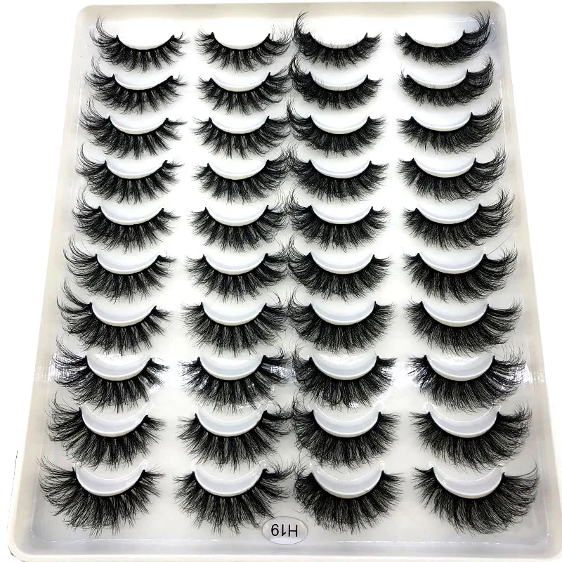 HBZGTLAD 20 pairs 15-25mm natural 3D false eyelashes fake lashes makeup kit Mink Lashes extension mink eyelashes maquiagem