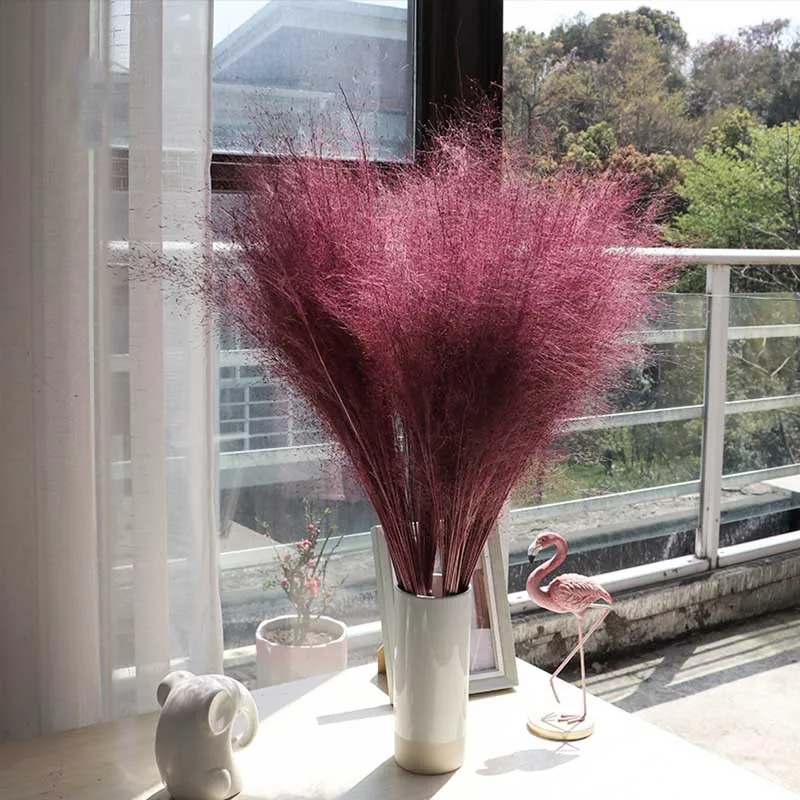 Real Pink Dried Flowers Natural Bouquet Home Decor Pampas Grass for Wedding Party New Products Very Popular Free Shipping