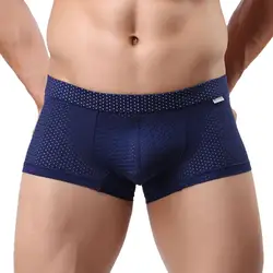 High Quality Underwear Men's Panties Summer Breathable Mesh Men Boxers Sexy U convex Underpants Boxershorts Men Boxers Briefs