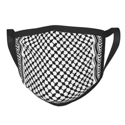 Black Arab Keffiyeh Reusable Face Mask Palestine Palestinian Arabic Anti Haze Mask Protection Cover Respirator Mouth Muffle