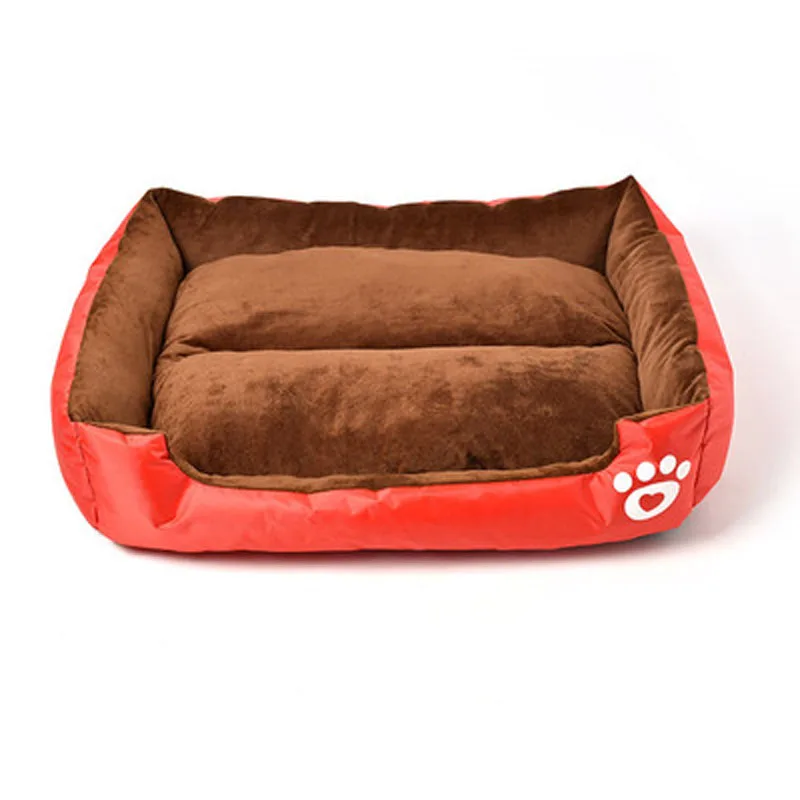 Winter Footprints Dog Kennel Soft and Comfortable Lint Pet Sofa Non-slip Dual-use Small Dog House Puppy Bed