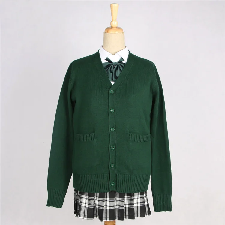 School JK Uniform Sweater Coat Anime Cosplay Costumes Cardigan Outerwear Sweater 10 Colors Long-sleeved Knitting Coat For Girls