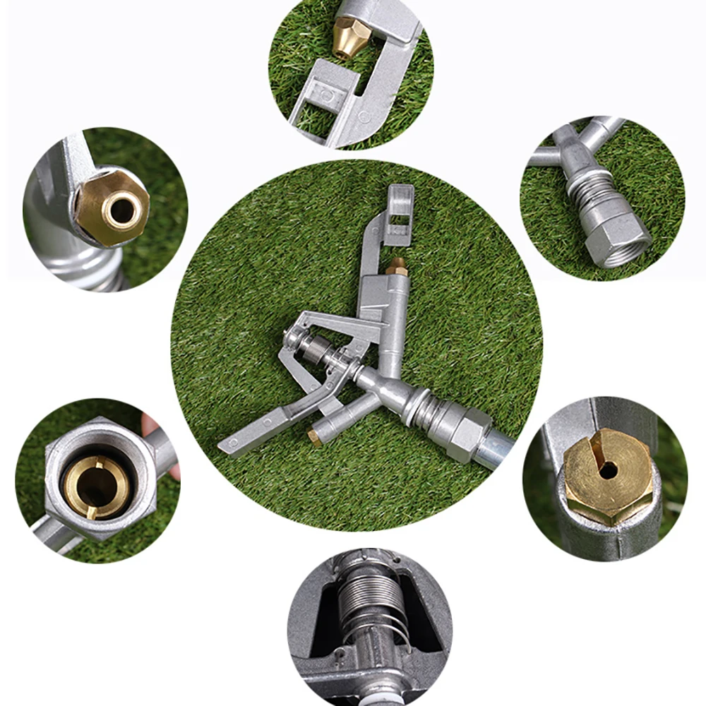 1 Inch Rocker Nozzle 360 Degrees Zinc Alloy Rotary Jet Nozzle Agricultural Garden Irrigation Sprinklers Female Thread Connector