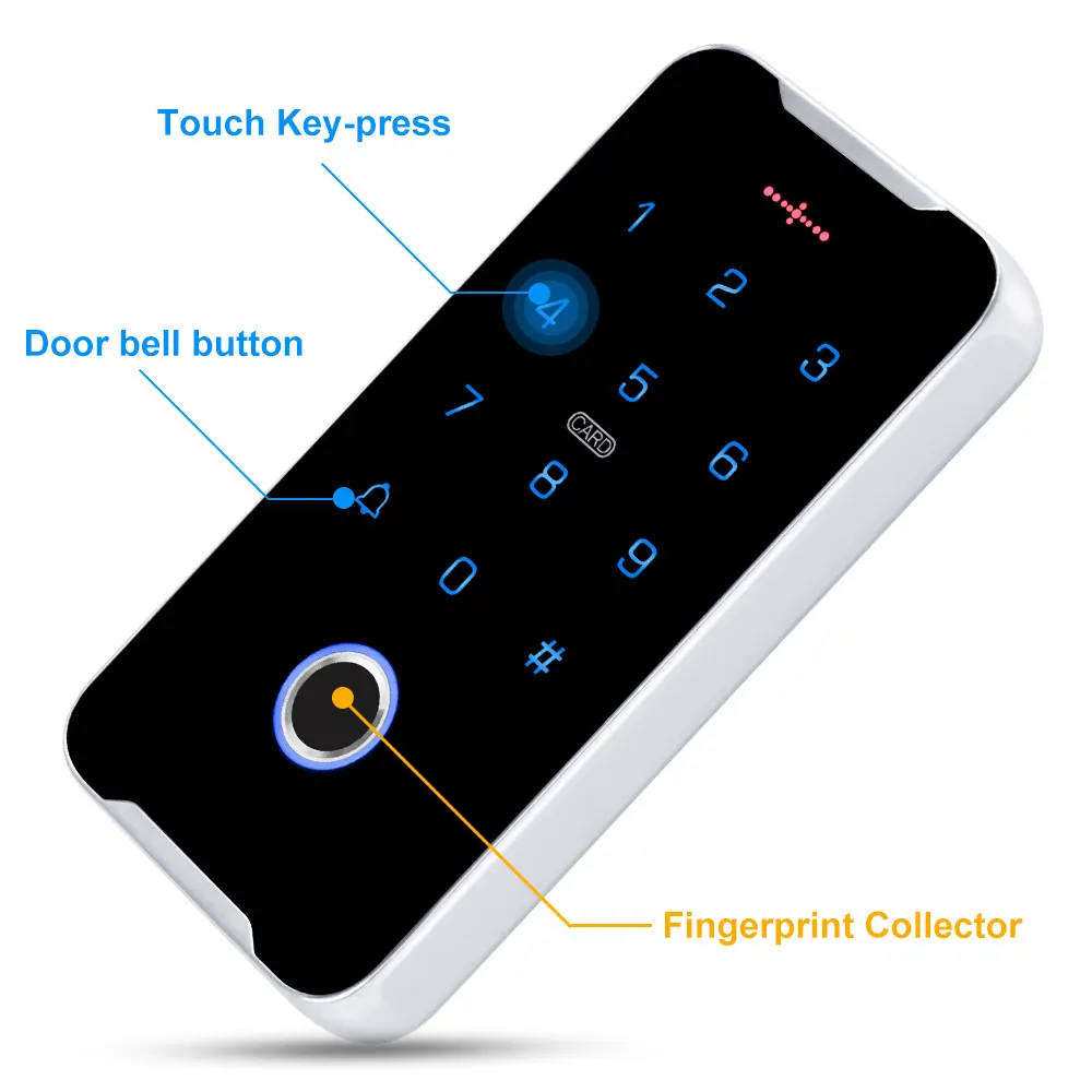 RFID Fingerprint Access Control Outdoor Keypad Metal Wiegand Door Opener Controller Support NFC Mobile Phone Unlock Waterproof