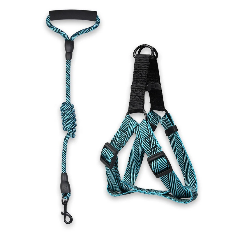 

Durable Nylon Leash Foam Pet Rope Leash Training Lead Pet Dog Leash Cats Dogs Harness Collar Lead Strap Dog Harness Collar Lead