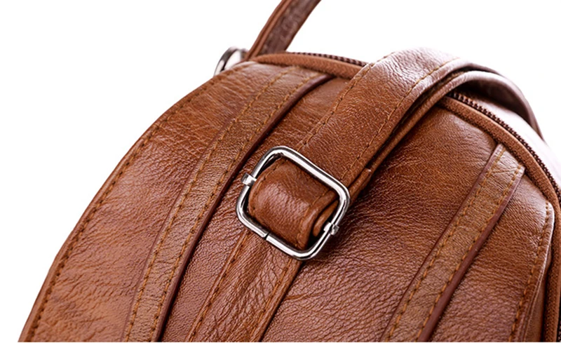 Multifunktionale Weiche PU Leder Kleine Schulter Tasche Für Frauen Vintage Mode Umhängetasche Weibliche Geldbörse Handy Handtasche – Detail 23