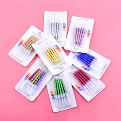 10pcs Thread Color Birthday Candles Creative Party Cake Art Candle Spiral Birthday Romantic Colorful Baking Decoration Supplies