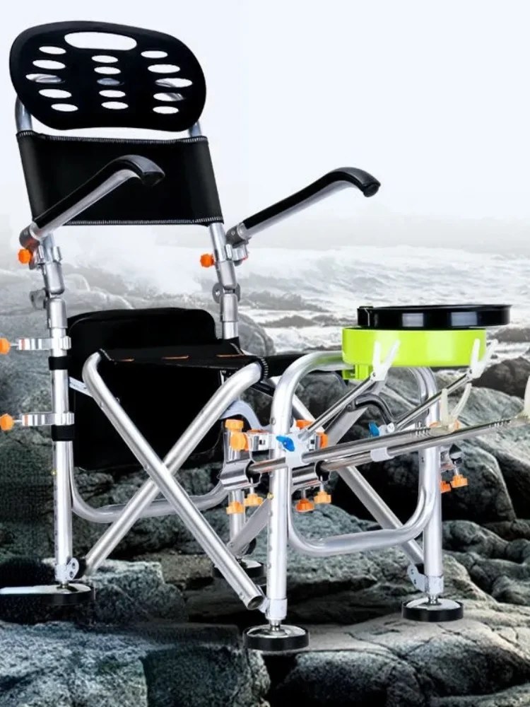 New Fishing Chair All Terrain Fishing Seat Light and Portable Folding Fishing Gear Reclining Special Offer Wild Fishing Chair