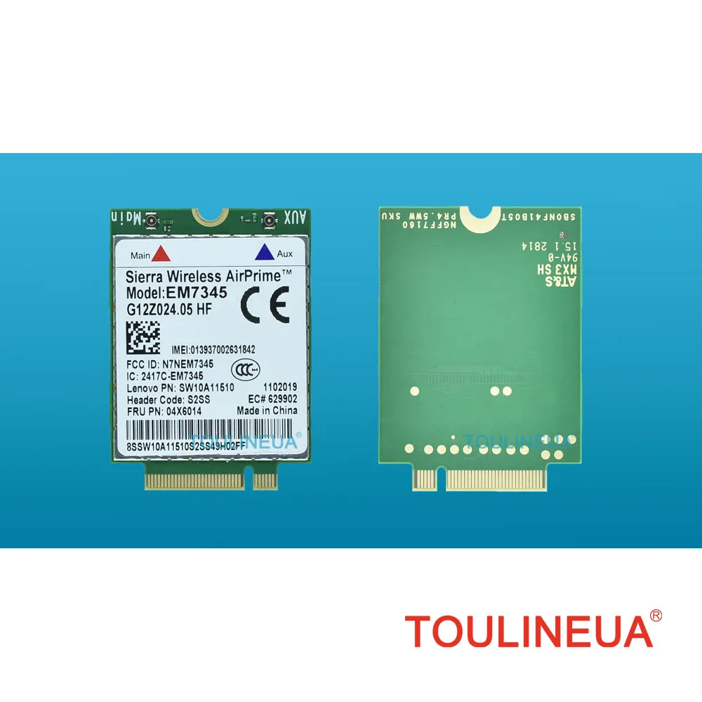 

EM7345 FRU 04X6014 LTE NGFF 4G WWAN Network Card for thinkpad L440 L540 T431S W540