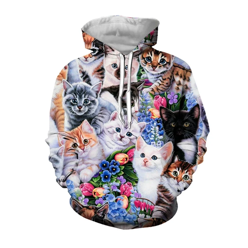 

Jumeast Men Women Clothing 3D Sweatshirt Oversized Female Coat Streetwear Cute Animal Cat Long Sleeve Cap Sport Pullover Hoodies