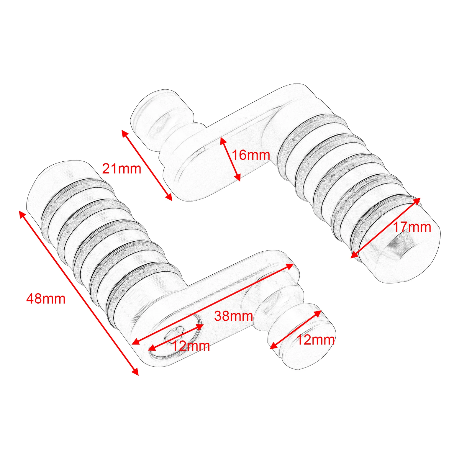 Brake Pedal Shift Lever Toe Peg For MV Agusta F4 750 1000 312 R Agusta Brutale 750 989 910 920 990 1078 1090 Motorcycle Aluminum