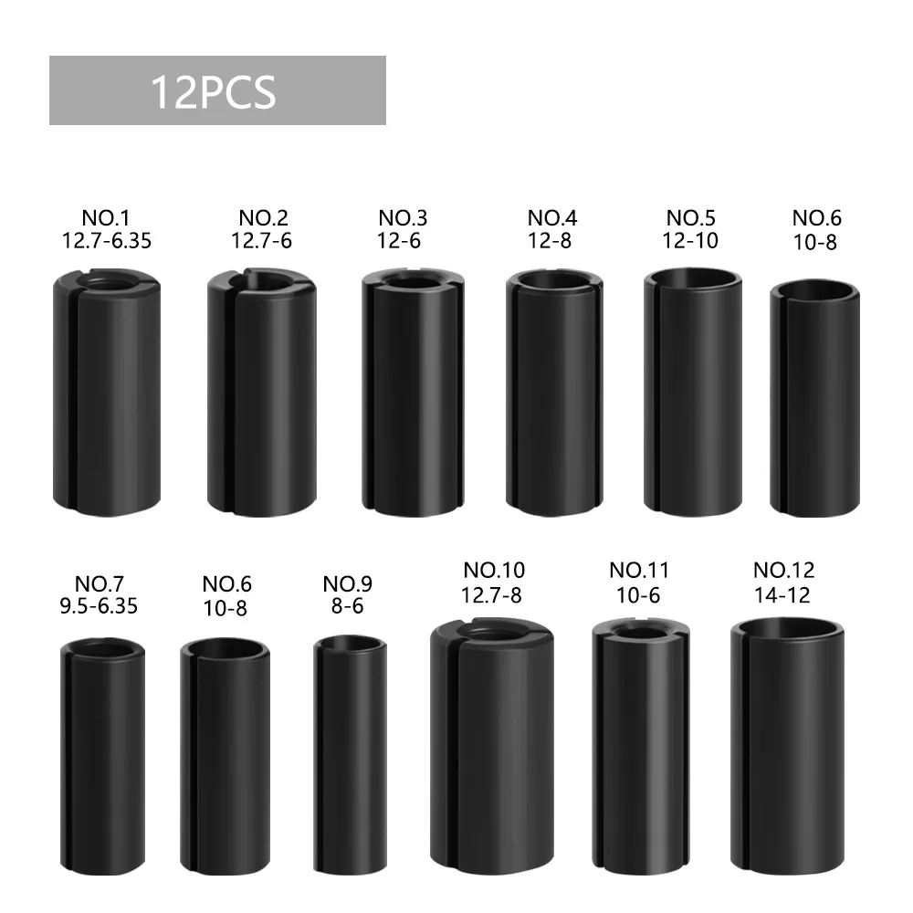 1pc CNC Router Bit High Precision Adapter Collet Milling Cutter Tool Adapters Holder 6mm 6.35mm 8mm 10mm 12mm 12.7mm