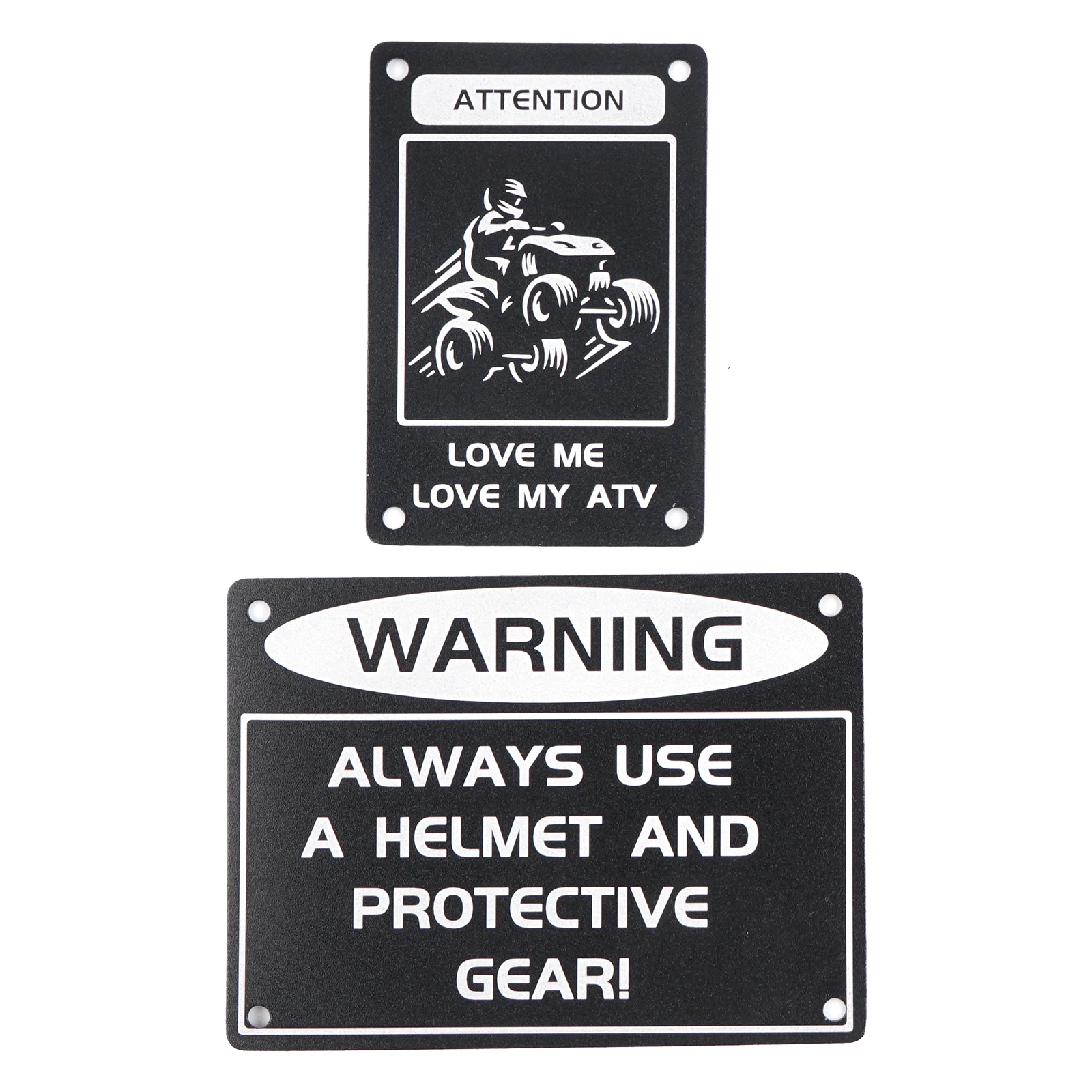 Placas de etiqueta de advertencia de guardabarros ATV para Yamaha Raptor 700, 700R, YFM, YFZ, 450R