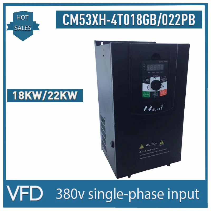 

VFD frequency converter 18KW / 22KW CNC spindle motor speed controller 380V three-phase motor drive speed controller 50Hz / 60H