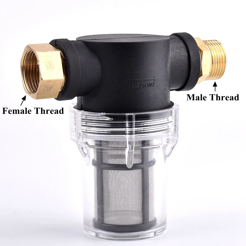 1/2 3/4 Inch Garden Water Pipe Filter Pressure Washers Pump Inlet Filter Watering Irrigation Brass Connector Aquarium Strainer