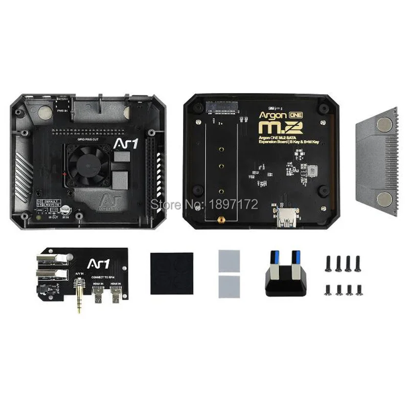 Raspberry Pi 4B Argon One M.2 SSD Aluminum Case, With M.2 SSD Expansion Slot