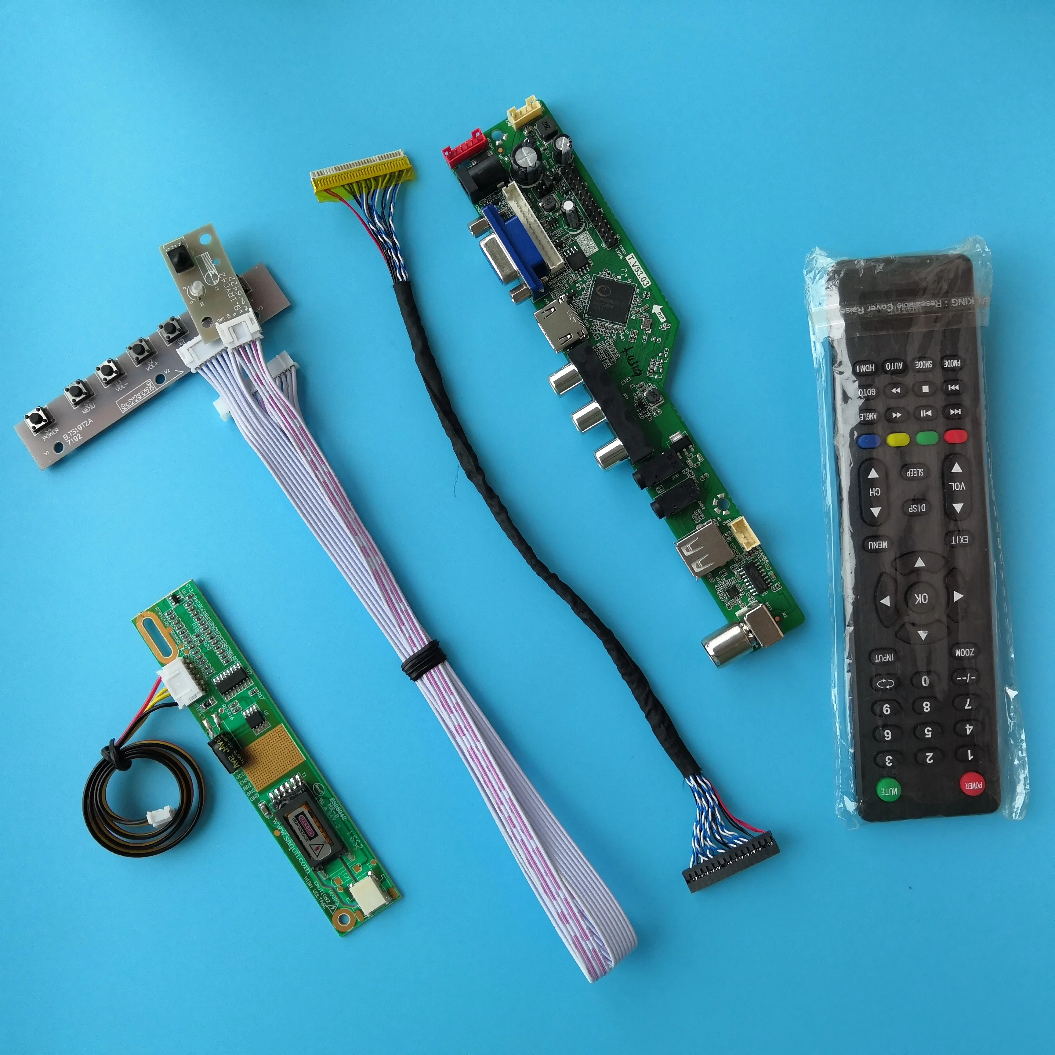 

for B121EW03 V7 Controller VGA AV TV Driver Board 20pin New 1 lamps 12.1" USB Module Digital Signal 1280X800