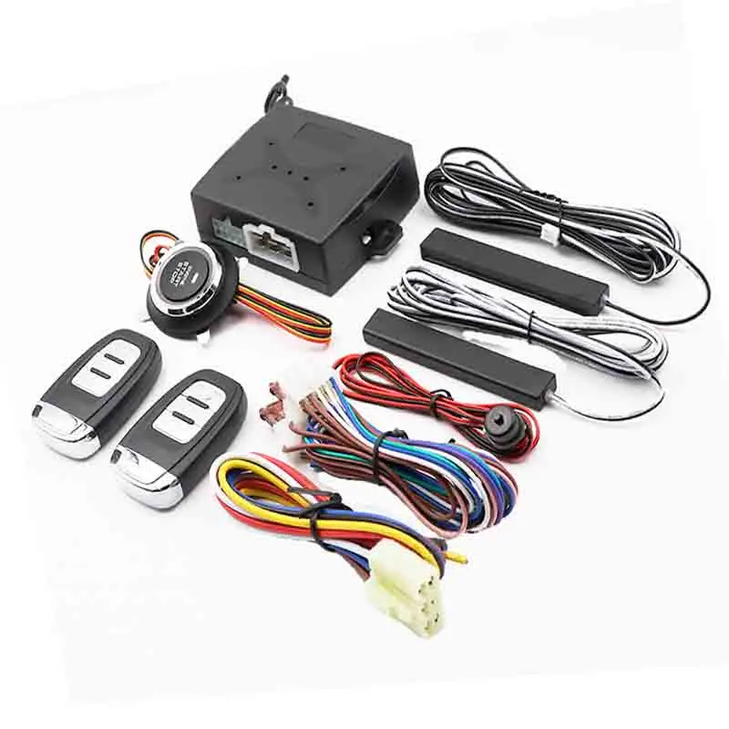 GK-B01 Car Alarm Push Button Start Stop Engine Kit Automatic Lock Unlock System Keyless Entry PKE Anti-Theft Device