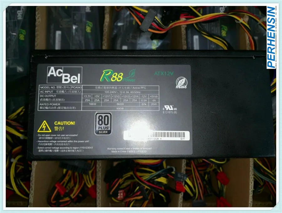 Para AcBel R88 fuente de alimentación 900W PCA043 ATX12V active PFC Plus Silver