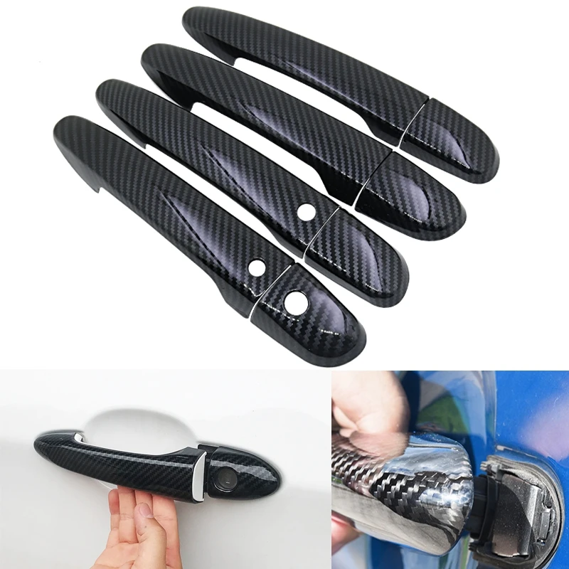 

For Ford Focus MK3/MK2/Escape/Kuga Car Door Handle Cover Carbon Fiber Exterior Overlays Protection Catch Cap Sticker
