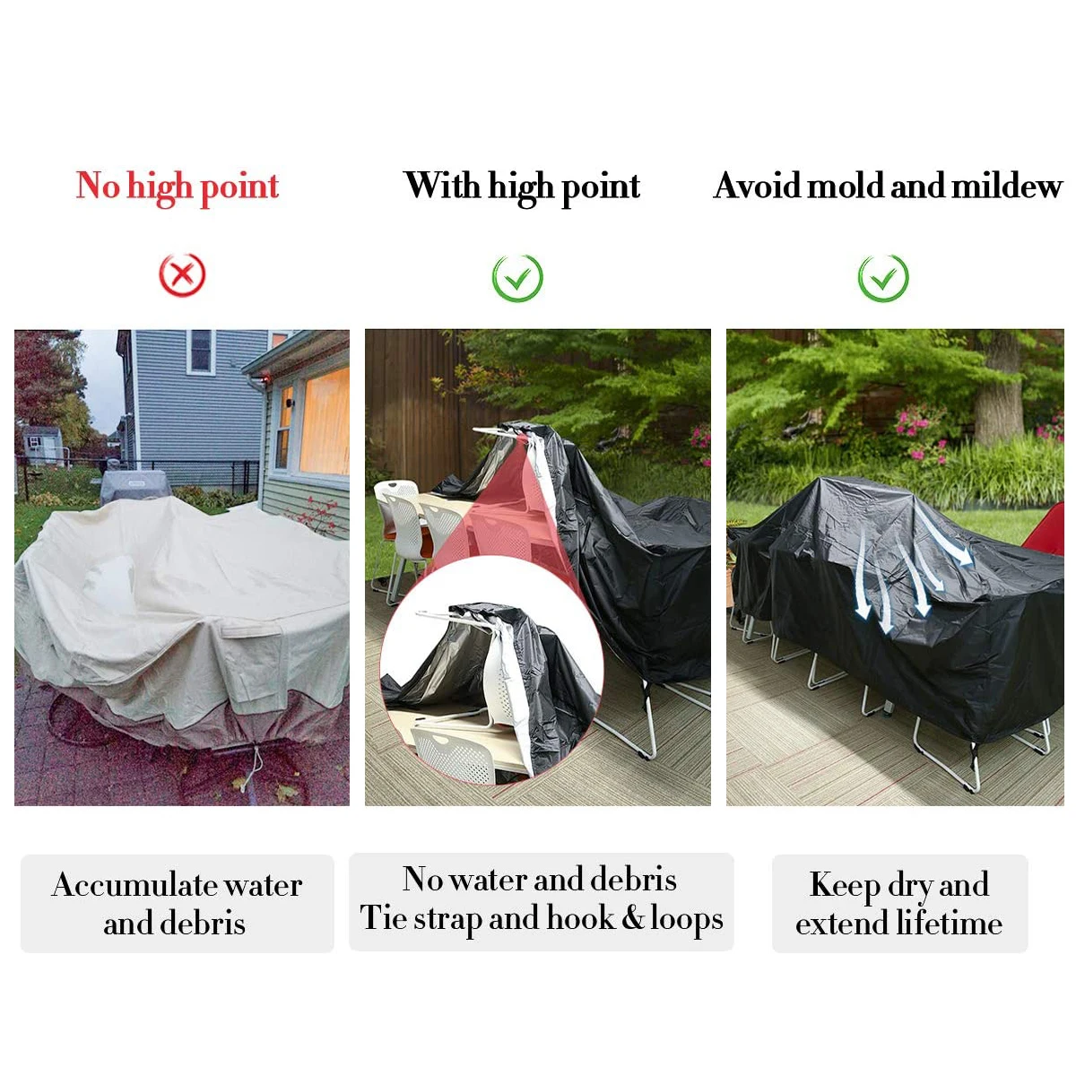 190T 210D Patio Waterproof Cover Outdoor Garden Furniture Covers Rain Snow Chair covers for Sofa Table Chair Dust Proof Cover