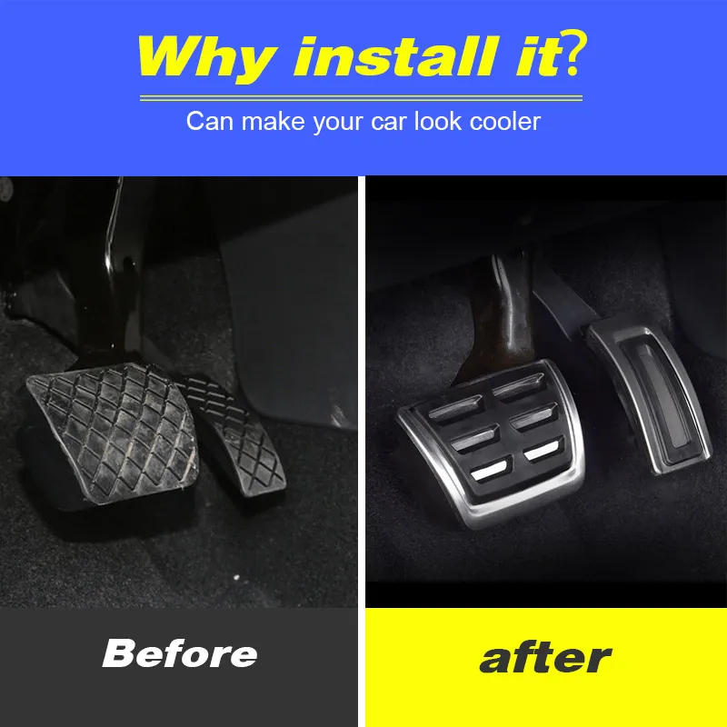 

Hivotd для Audi A3 8V 2014-2020 аксессуары автомобильные педали акселератор тормоз подставка для ног крышка внутренняя модификация детали Стайлинг