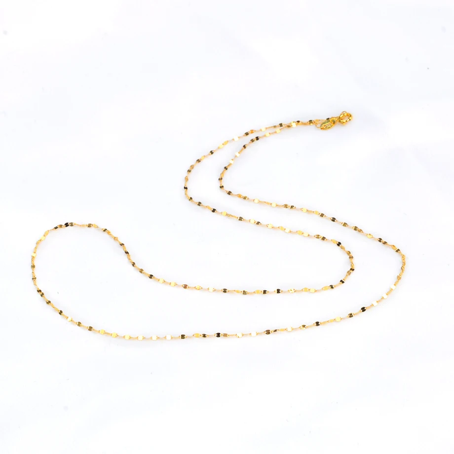 

XF800 ожерелье из чистого 18-каратного желтого золота Chian Au750, ювелирные изделия на свадьбу для женщин, подарок