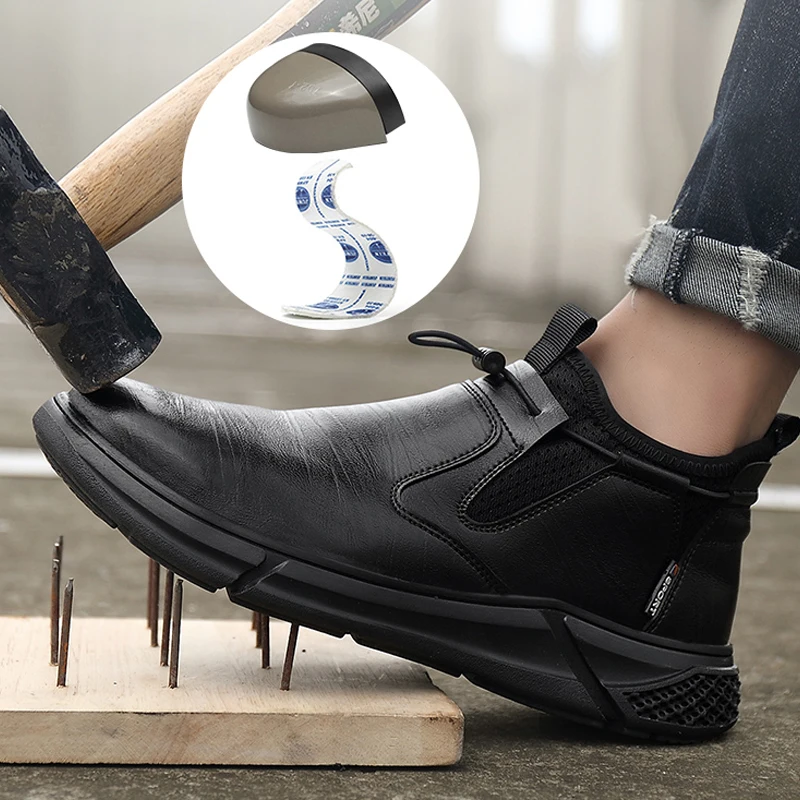 Chaussures de Sécurité avec Capuchons en Acier pour Homme, Botte de Travail Légère, Confortable, Protection, Extérieur