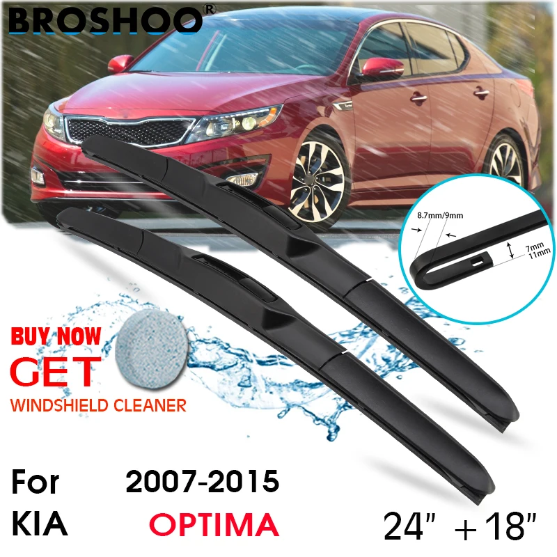 

Car Wiper Blade Front Window Windscreen Windshield Wipers Blades J hook Auto Accessories For KIA OPTIMA 24"+18" 2007-2015