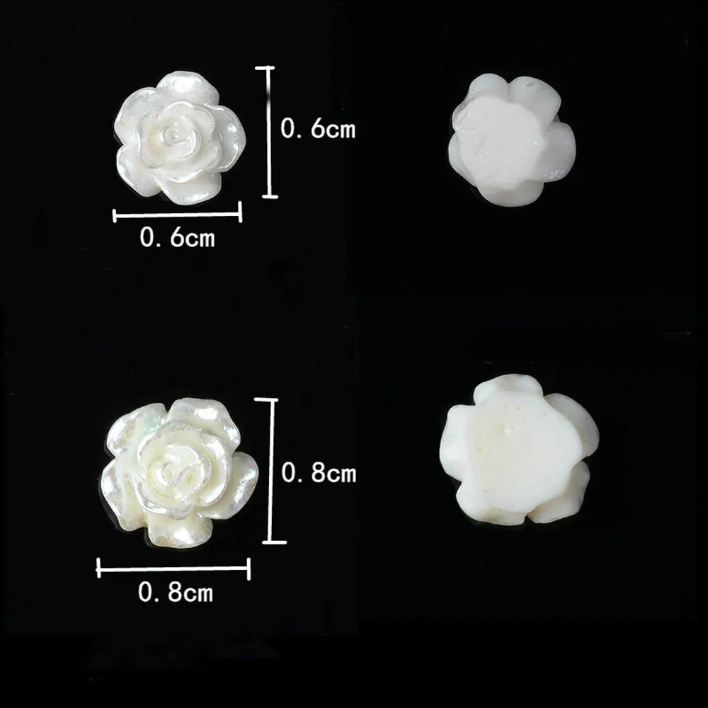 20Pcs/lot White Resin Flower Button DIY Jewelry Accessories Metal Buttons for Decoration Wedding Bag Clothing Decorative Buttons