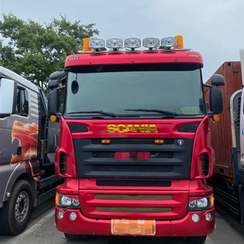 2x Amber Emergency Flash Strobe Truck Rotating Beacon Light truck flashing Roof lamp Top Lights for Benz truck For Volvo Scania