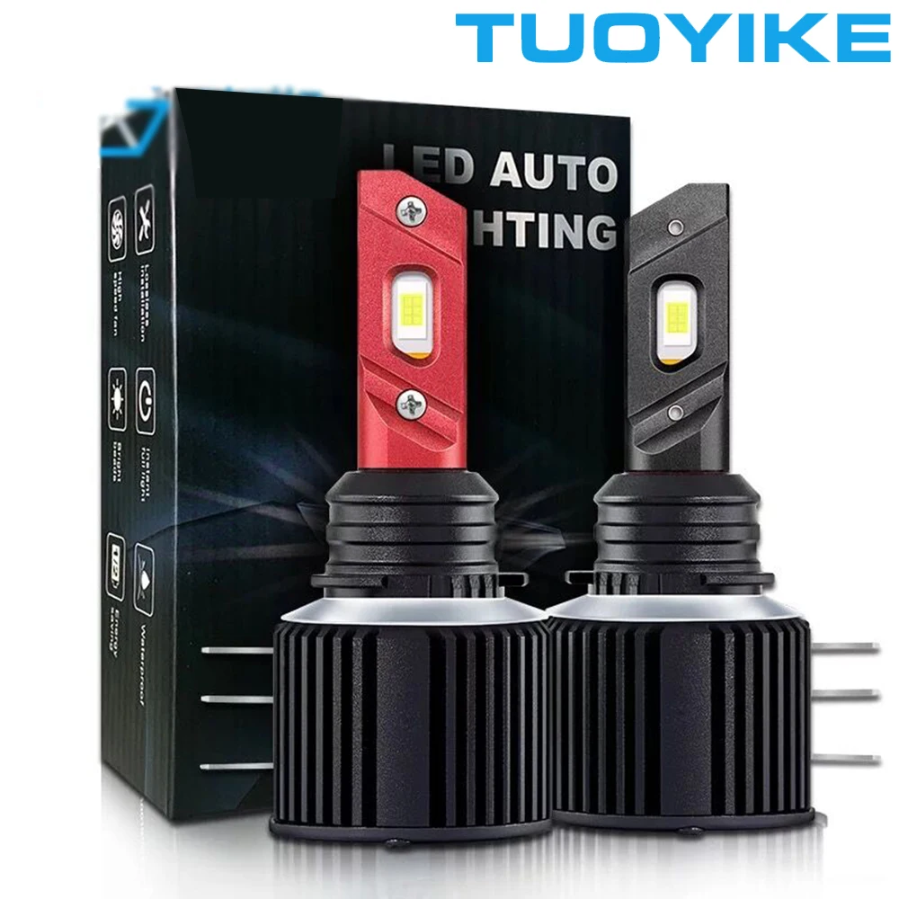 2PCS H15 LED Headlight Canbus For Volkswagen Skoda Mazda CX5 BMW BENZ Ford Driving DRL Light  For Golf7 Ford Roger 70W 12000LM