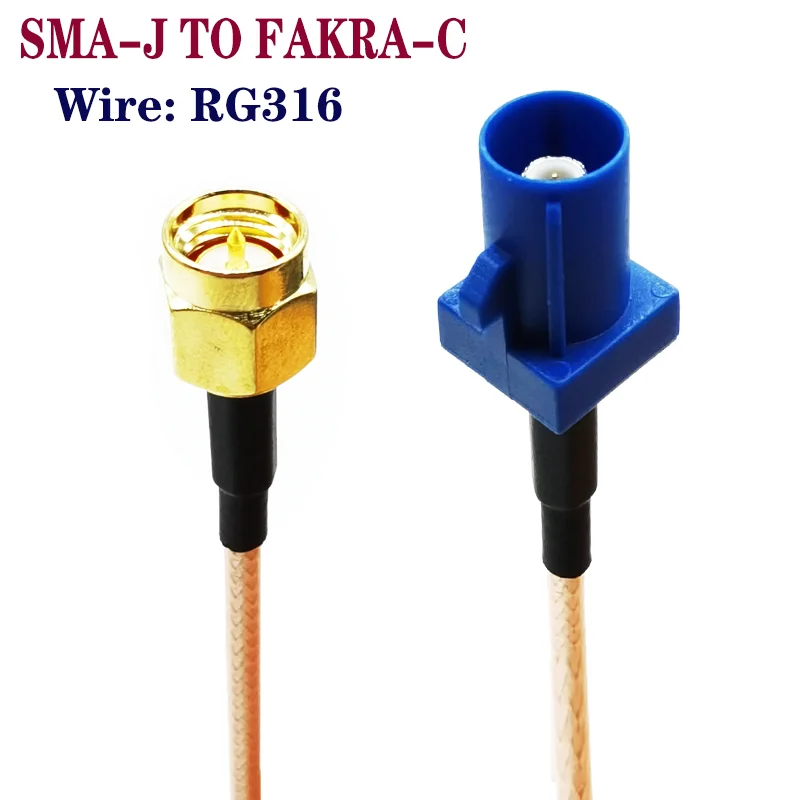 Sma - j turn FAKRA - C antenna extension turn wiring communication RF jumper wire feeder RF communication signal transmission on