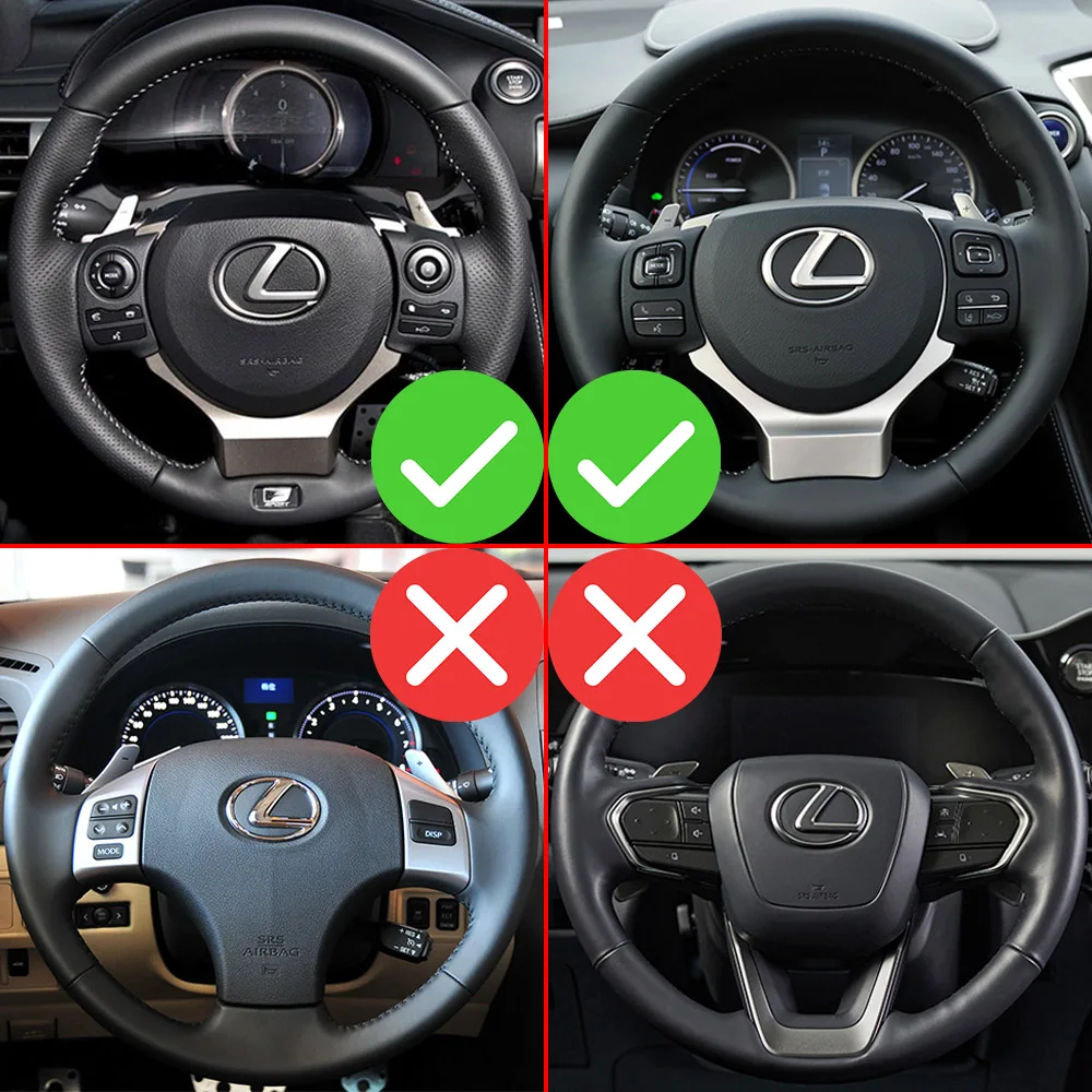 For Lexus IS NX RC F SPORT Fsport IS200t IS250 IS300 IS350 IS300h Car Steering Wheel Paddle Shift Extension Shifters DSG Sticker