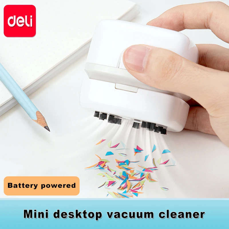 Deli Portable Desktop Cleaner Mini Small Desk Vacuum Cleaner Suitable For School Classroom School Office Supplies