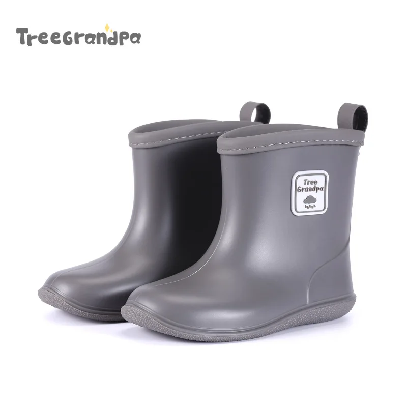 Child Boy rubber Rain Shoes Girls Boys Kid Ankle Rain boots Waterproof shoes Round toe Water Shoes soft Toddler Rubber Shoes