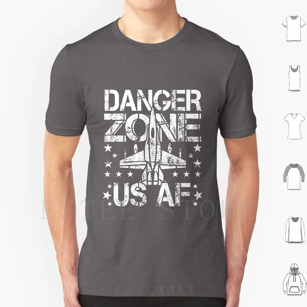 Air Force Jet Pilot Danger Zone Usaf T Shirt DIY Big Size 100% Cotton 80s Eighties Movies Classic Jet Fighter Usfa Pilot