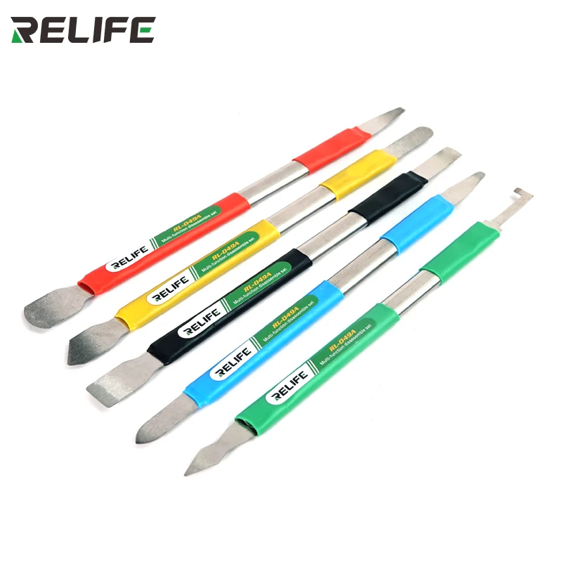 Coltello indiscreti multifunzione a doppia testa RL-049A per Iphone Android rimuovere il coltello raschiante in latta con coperchio posteriore in vetro
