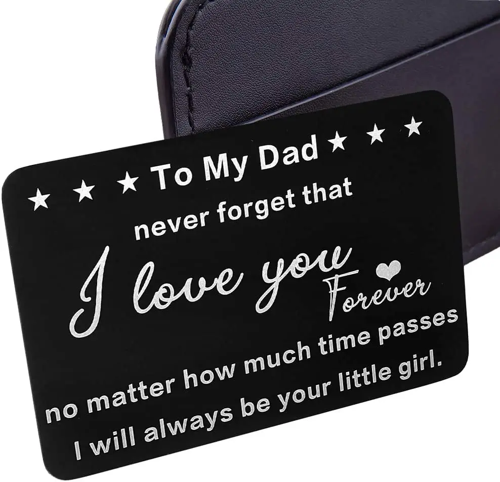 To My Dad Gifts From Daughter Wallet Insert Card For Fathers Day  Dad I Love You Of The Step Father Present DIY Custom Wholesale