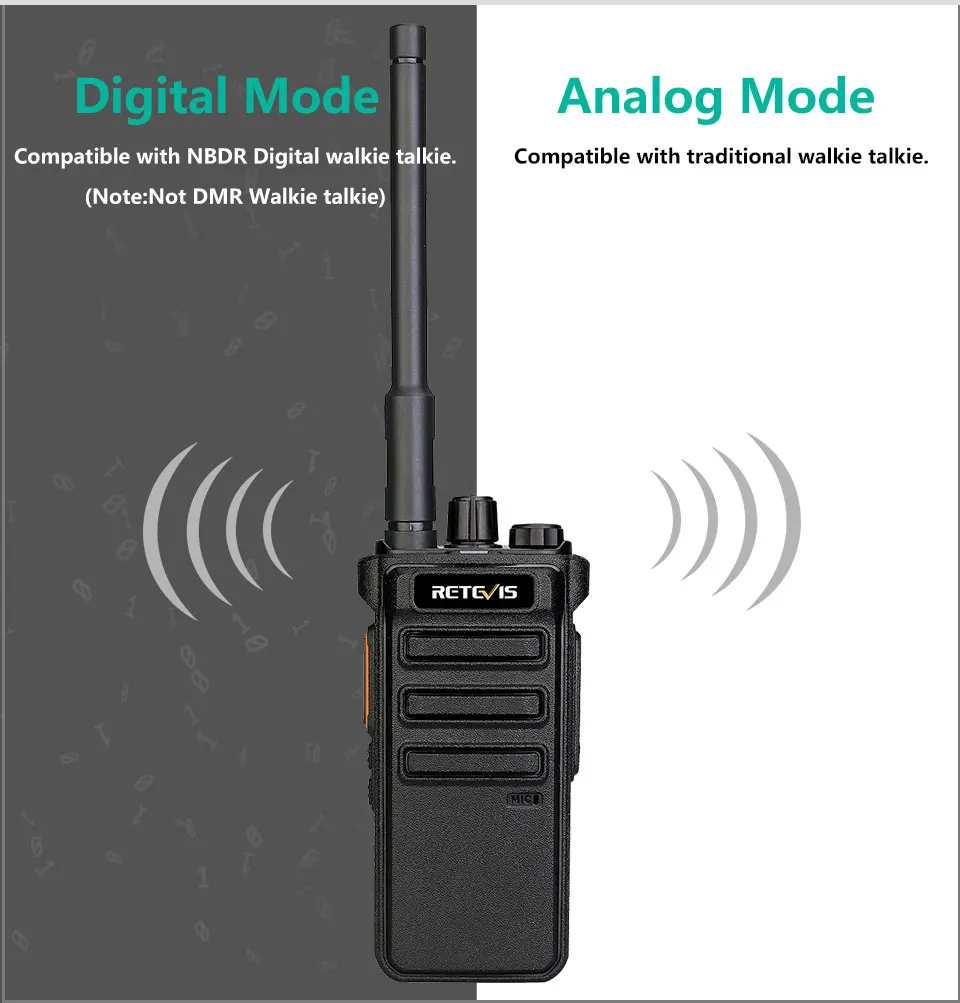 10W Digital Walkie Talkie Long Range Retevis RB25 Analog Two Way Radio Powerful Walkie-Talkies Handy Portable Radio for Hunting